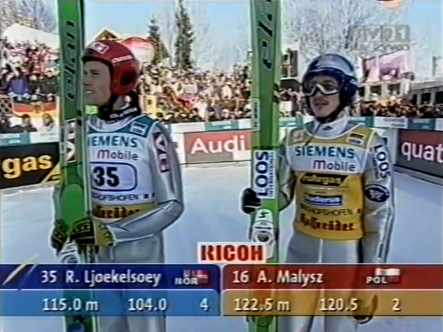 Roar Ljoekelsoey i Adam Małysz (TVP)